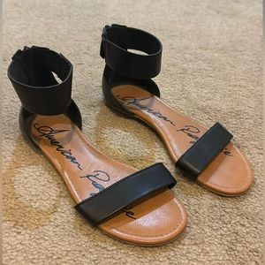 Excellent Used condition American rag black sandals (Used 2 times)